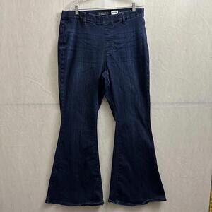 Judy Blue Women's Plus Size 20W Dark Wash Blue Pull On Super Flare Pants